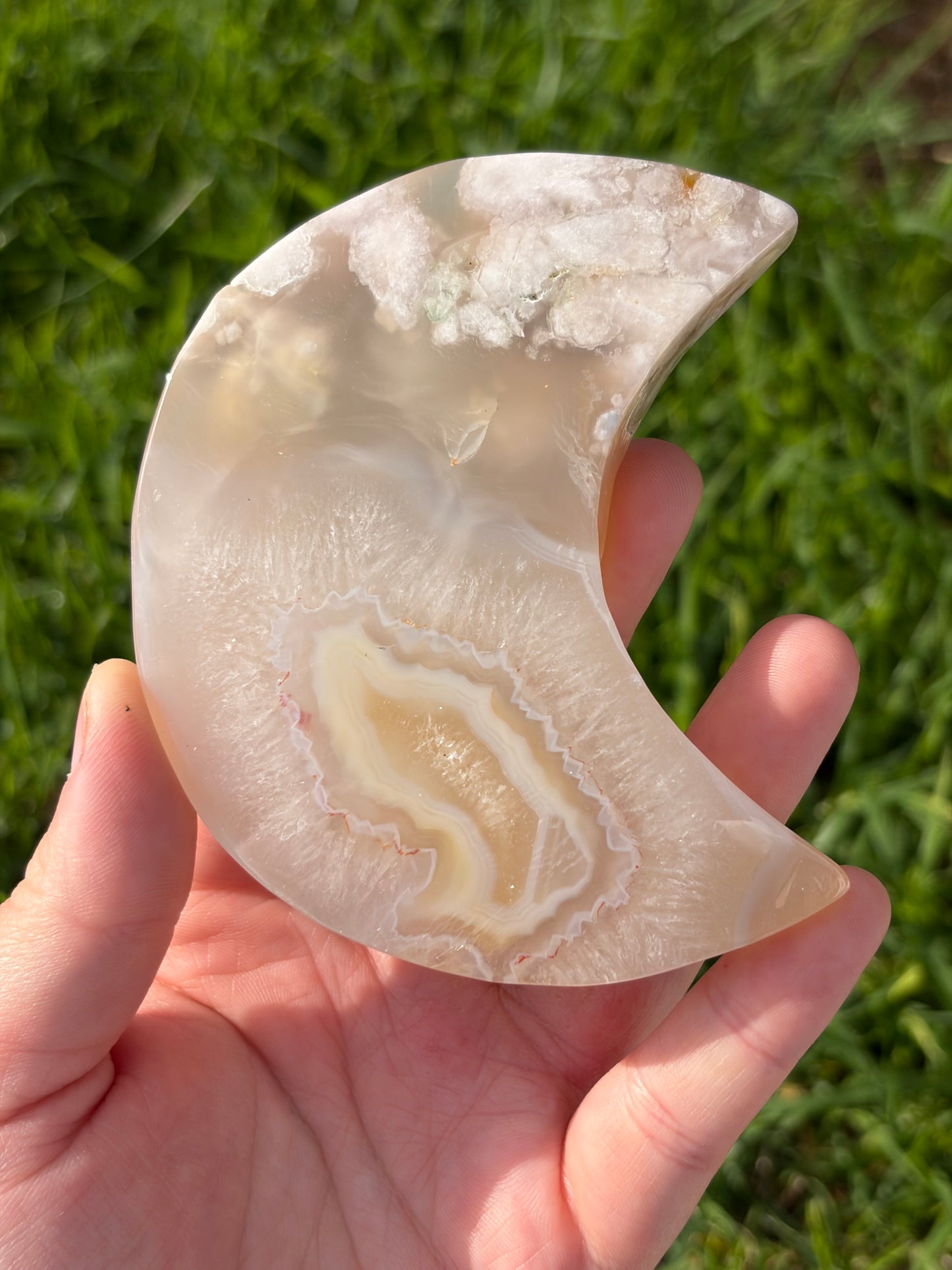 Flower Agate Moon