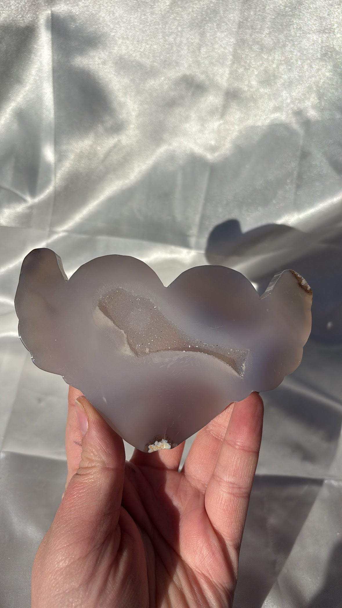 Agate Heart With Wings