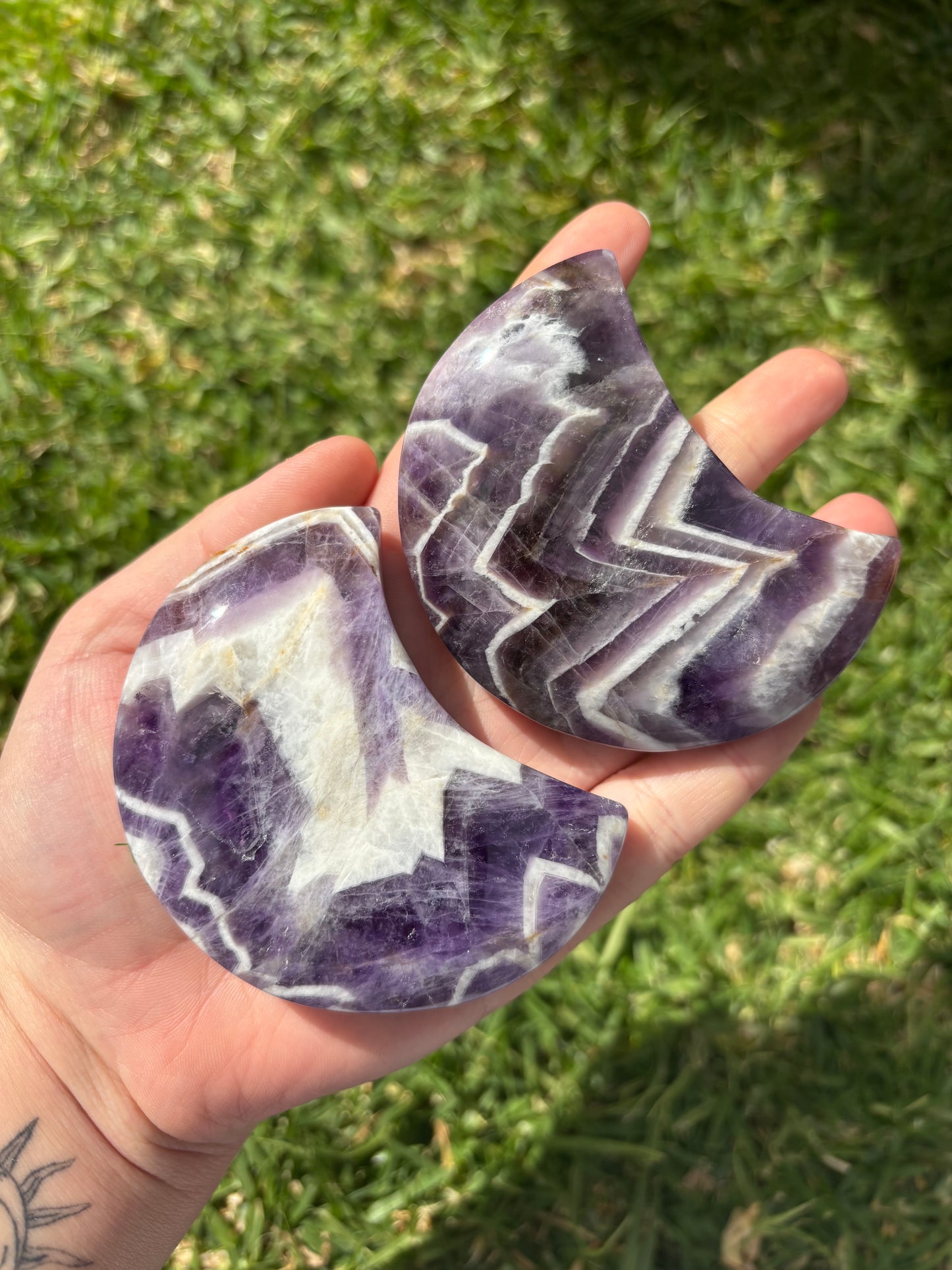 Chevron Amethyst Moons
