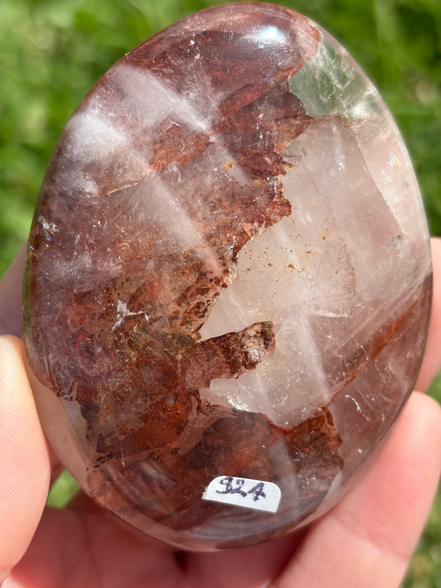 Fire Quartz Palmstone