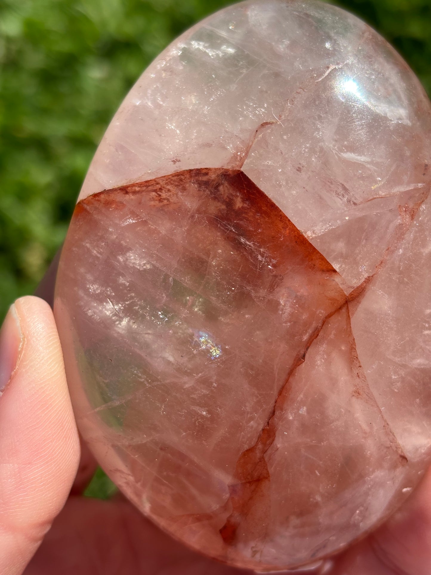 Fire Quartz Palmstone