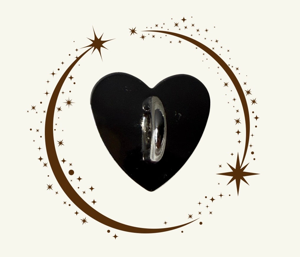 Adhesive Phone/Kindle Charm Hook ( Style Big Sliver Heart )