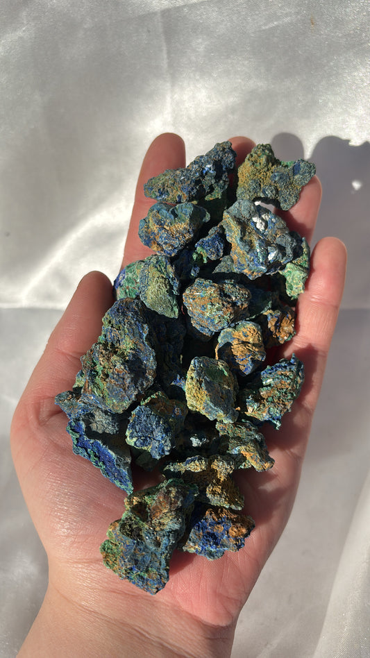 Azurite And Malachite Raws Bundle Of 3