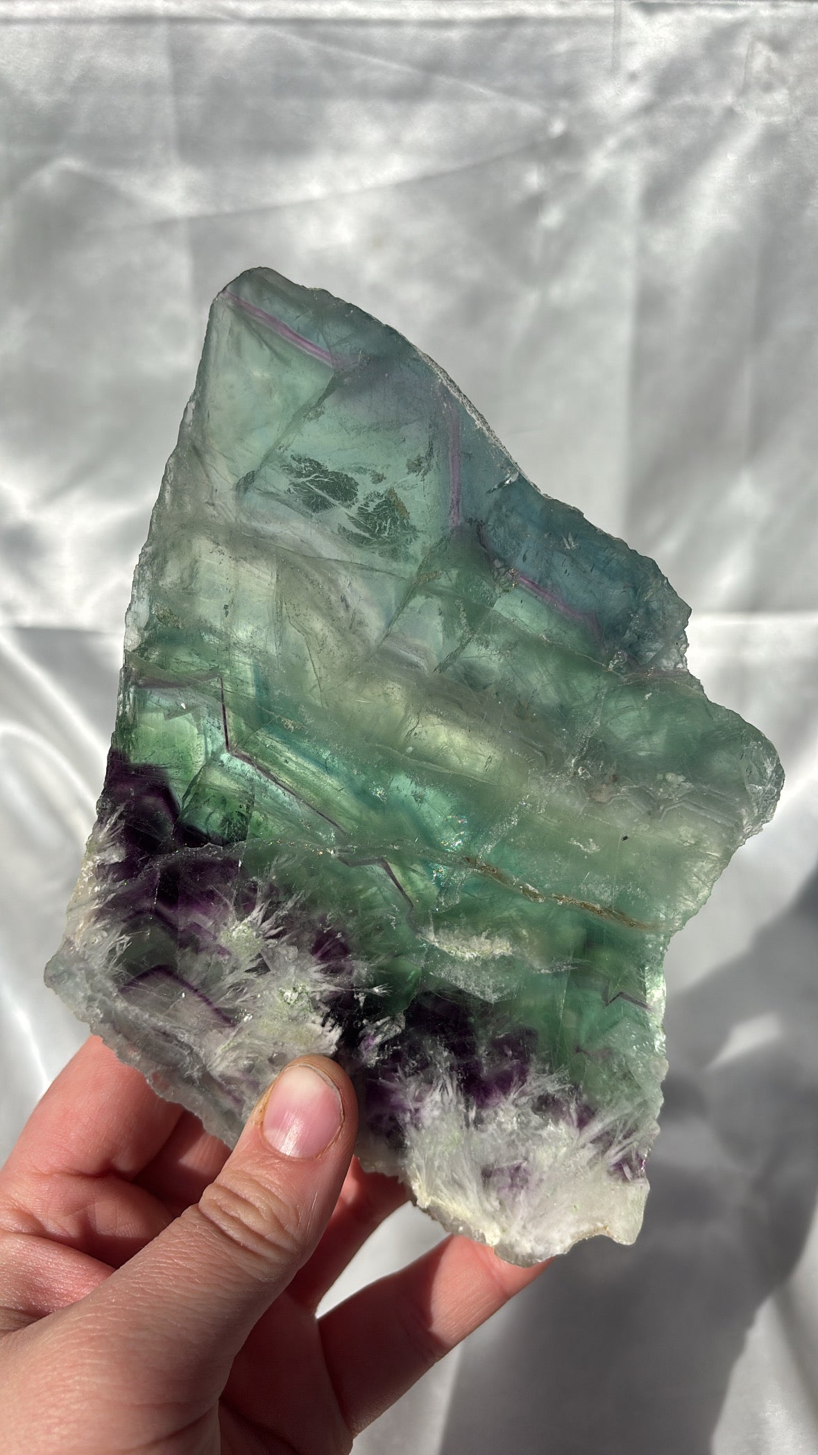 Fluorite Slab With Feathering