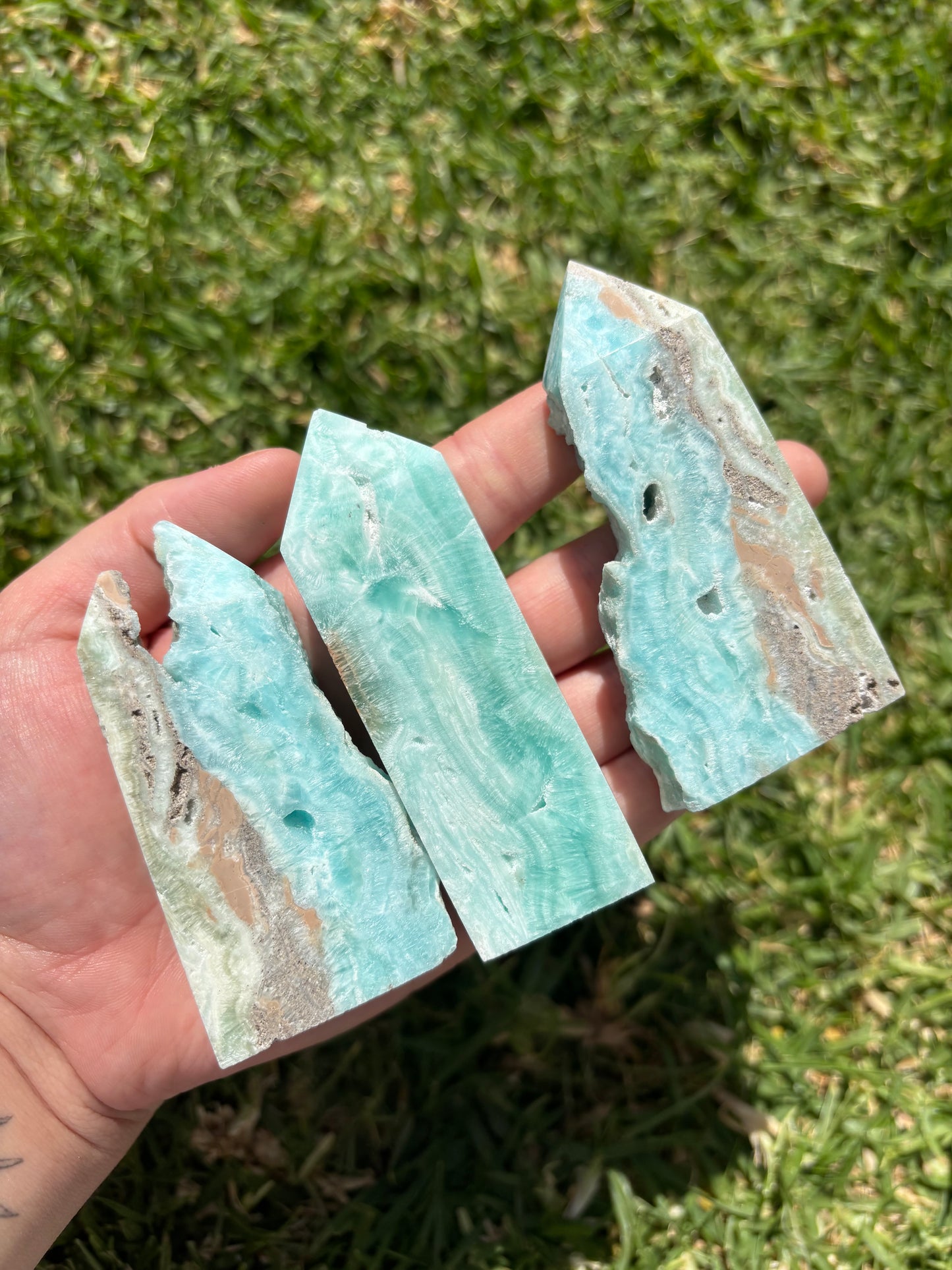 Blue Aragonite Towers