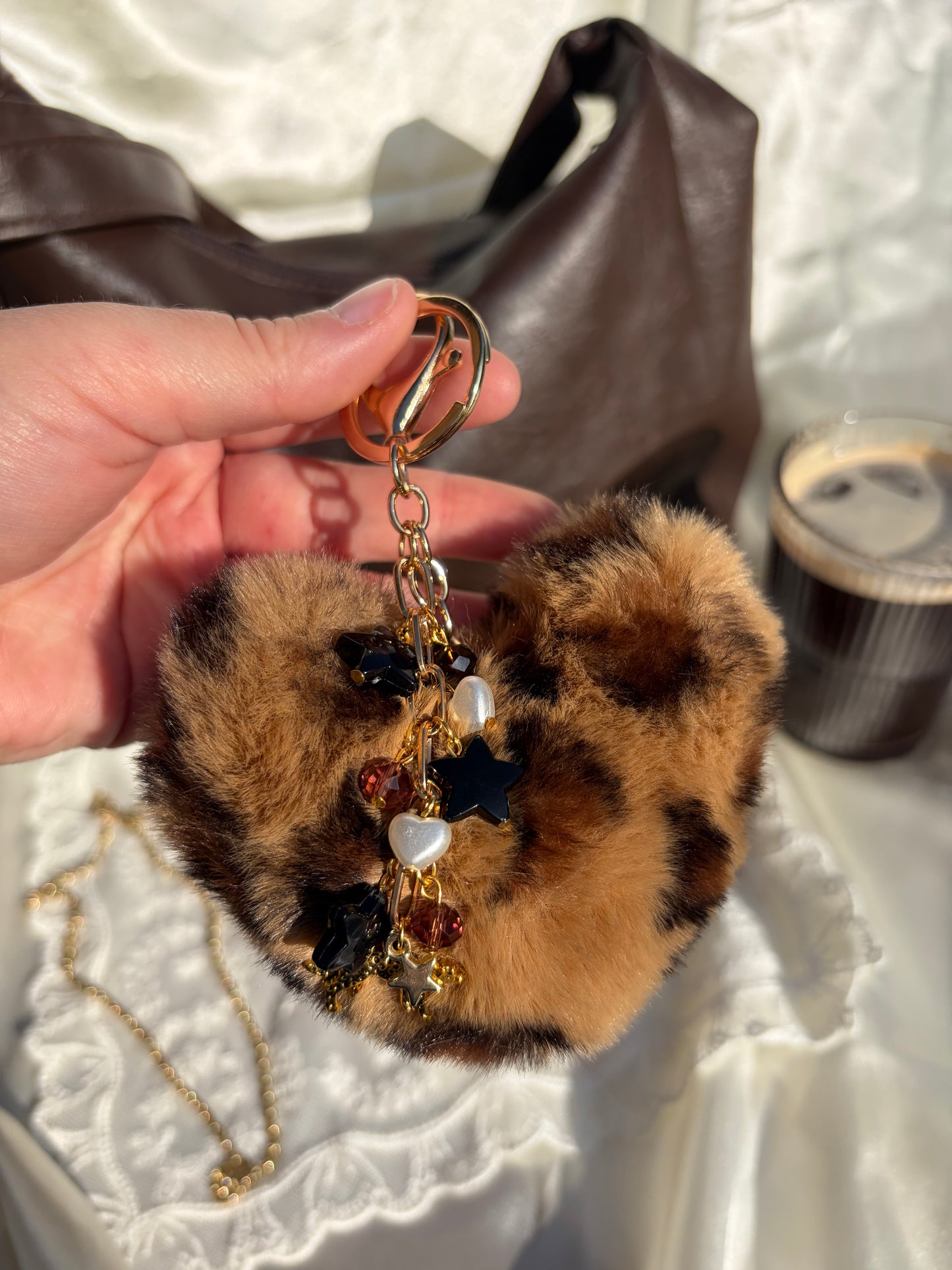 Gold Plush Bag Charm