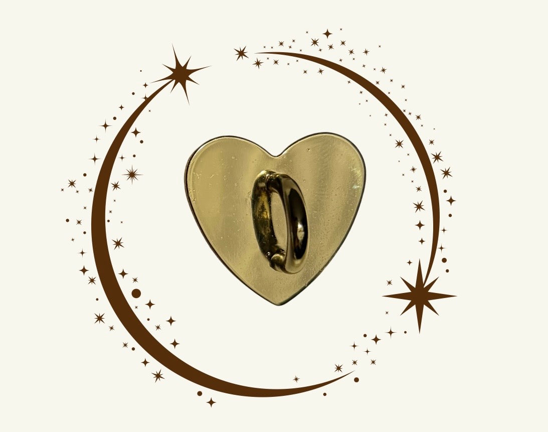 Adhesive Phone/Kindle Charm Hook ( Style Big Gold Heart )
