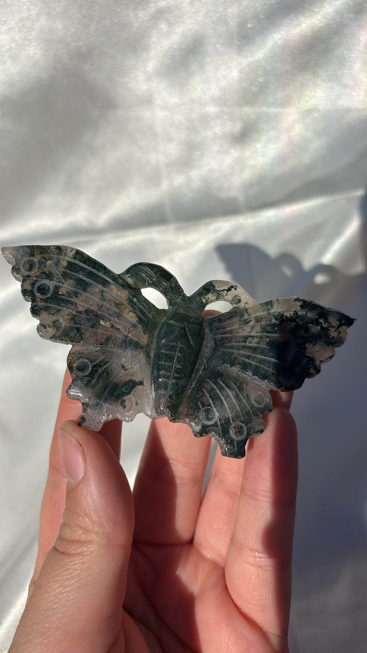 Moss Agate Butterfly