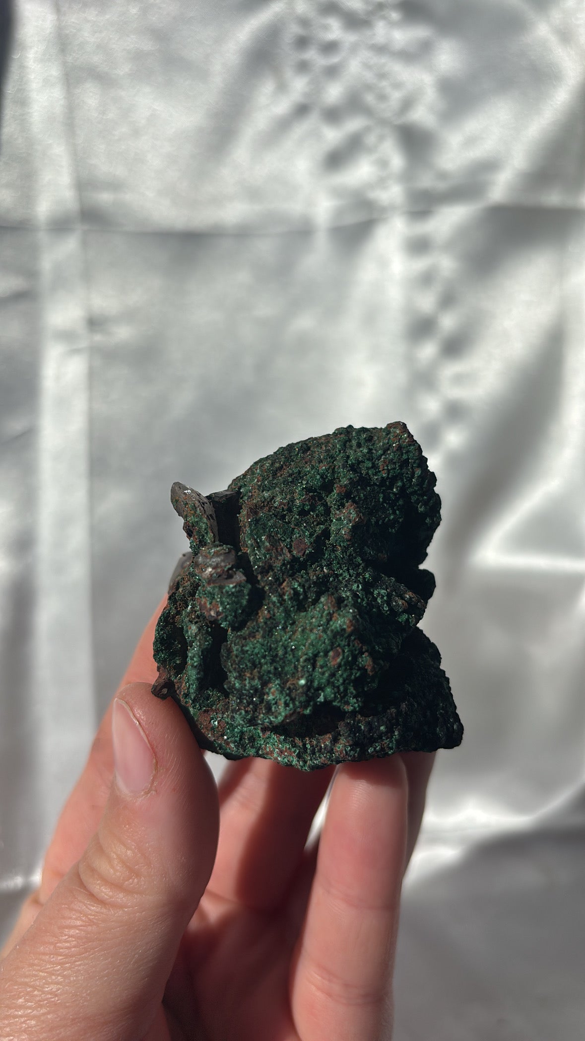 Malachite On Quartz Piece