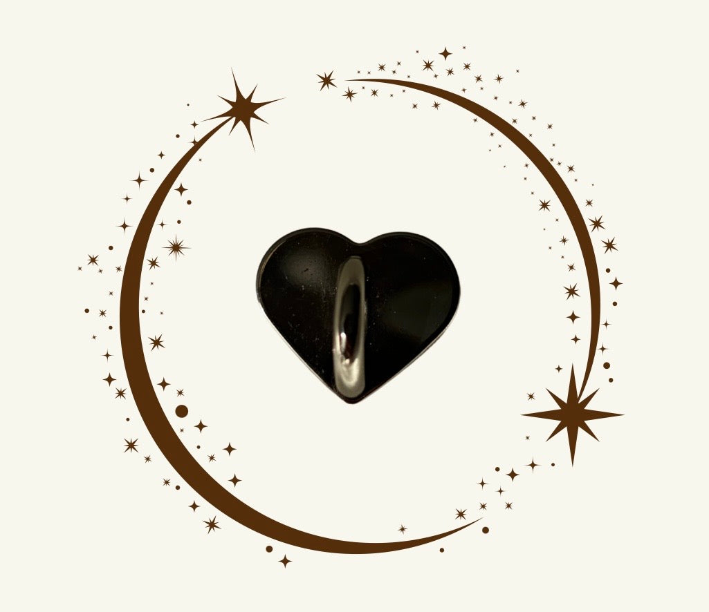 Adhesive Phone/Kindle Charm Hook ( Style Small Sliver Heart )