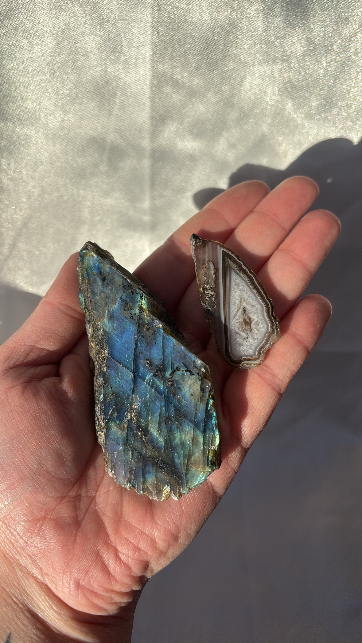 Labradorite And Agate Slice Bundle