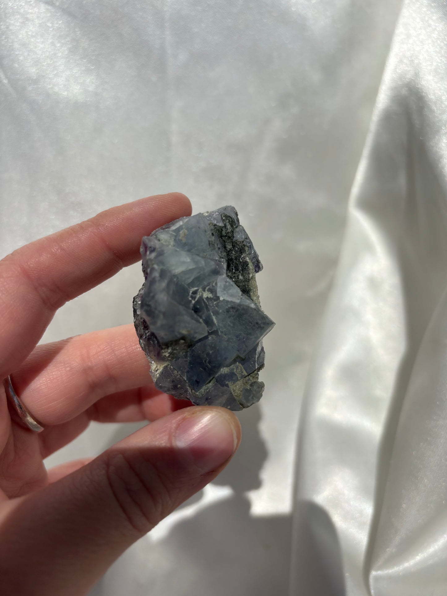 Blue And Purple Fluorite Cluster