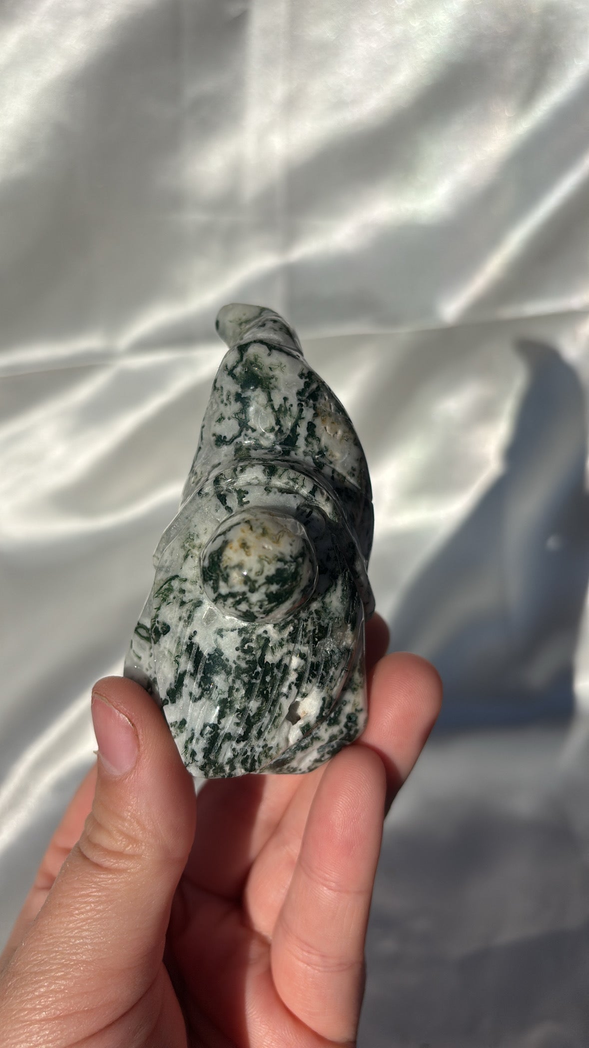 Moss Agate Gnome