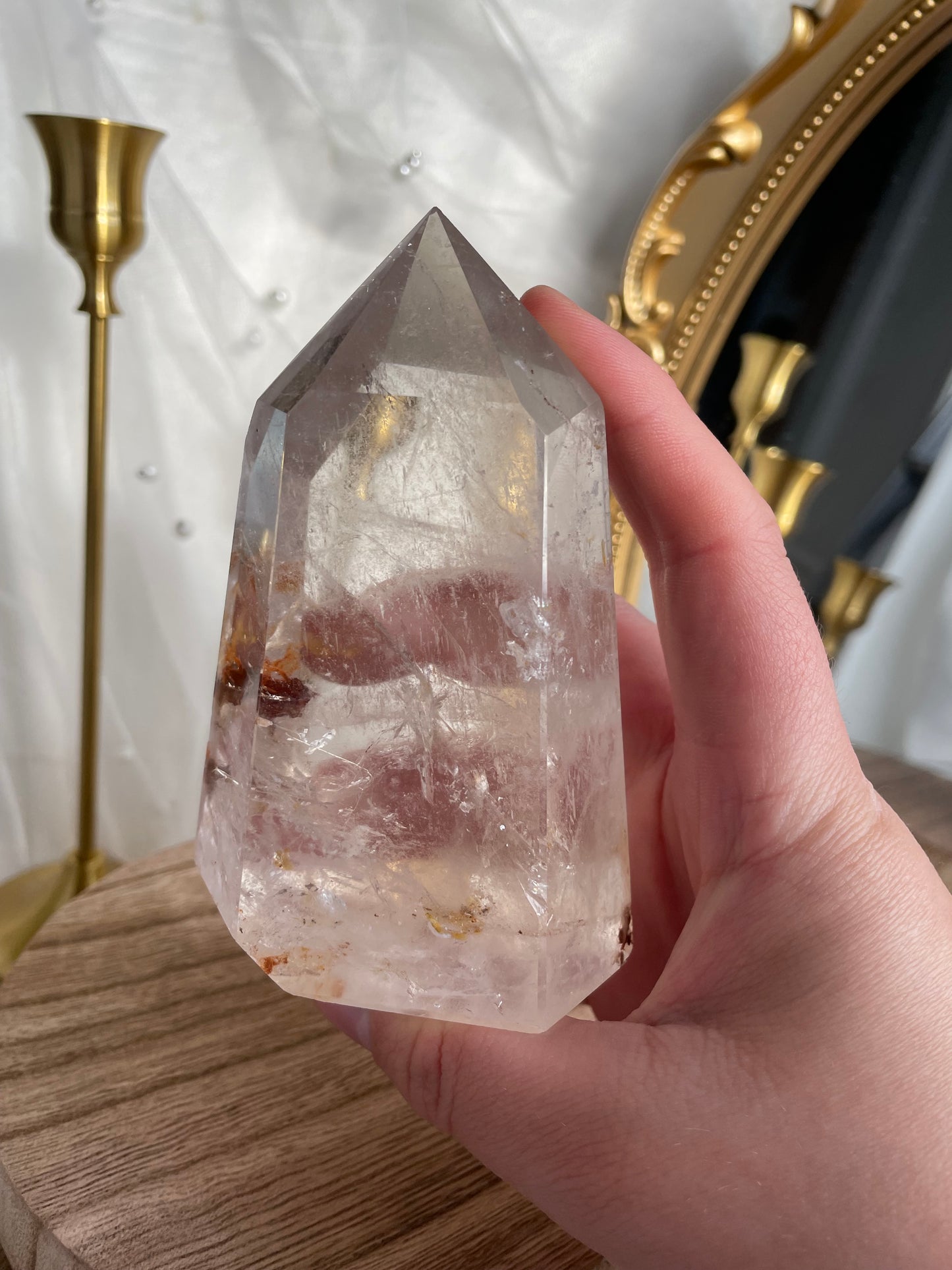 Clear Quartz Tower With Inclusions