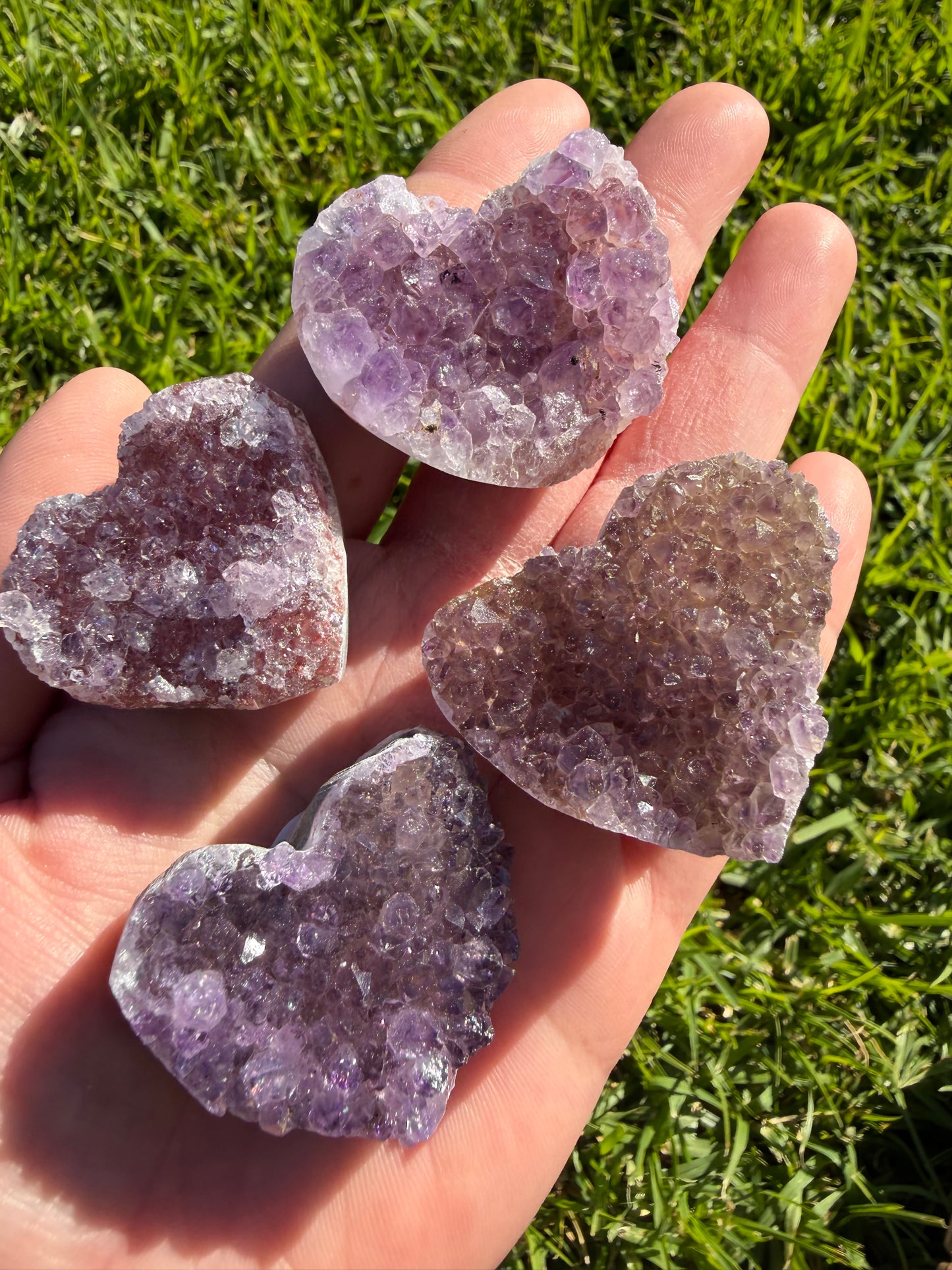 Amethyst Cluster Heart