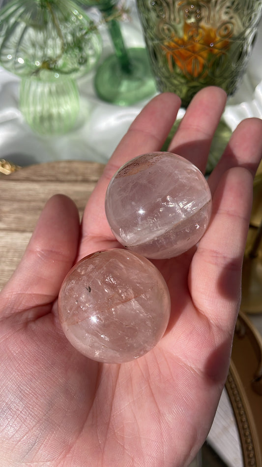 Fire Quartz Spheres