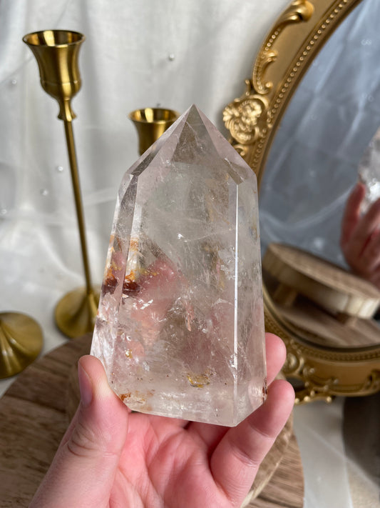 Clear Quartz Tower With Inclusions