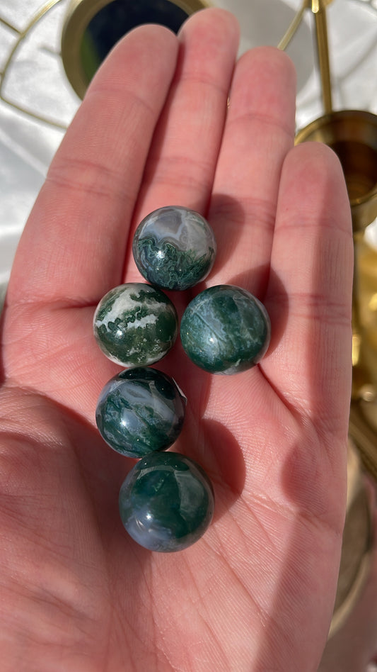 Moss Agate Mini Sphere