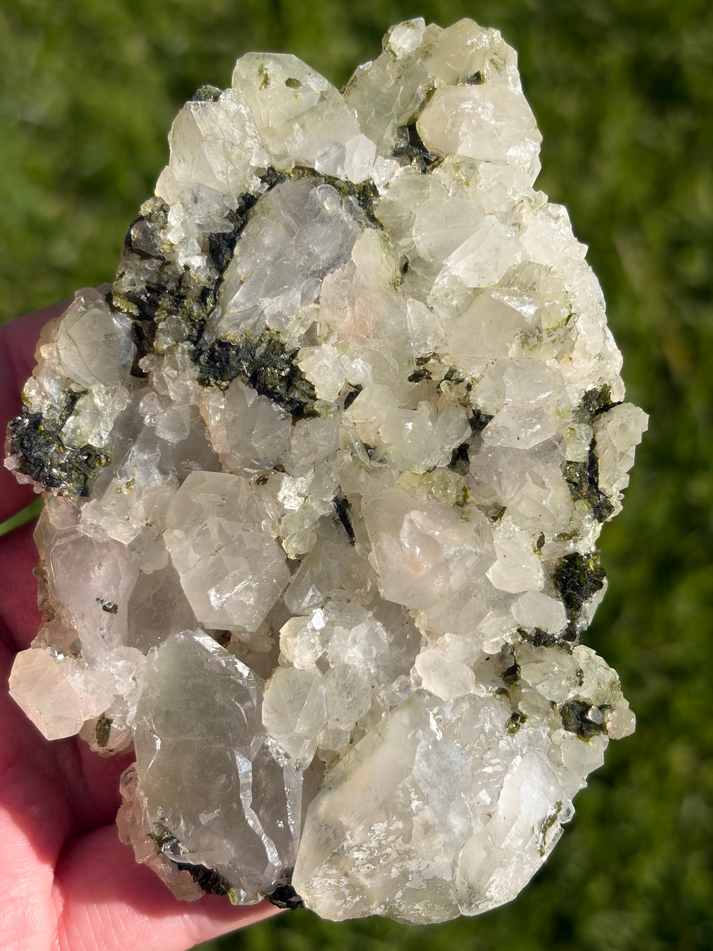 Epidote And Quartz Cluster