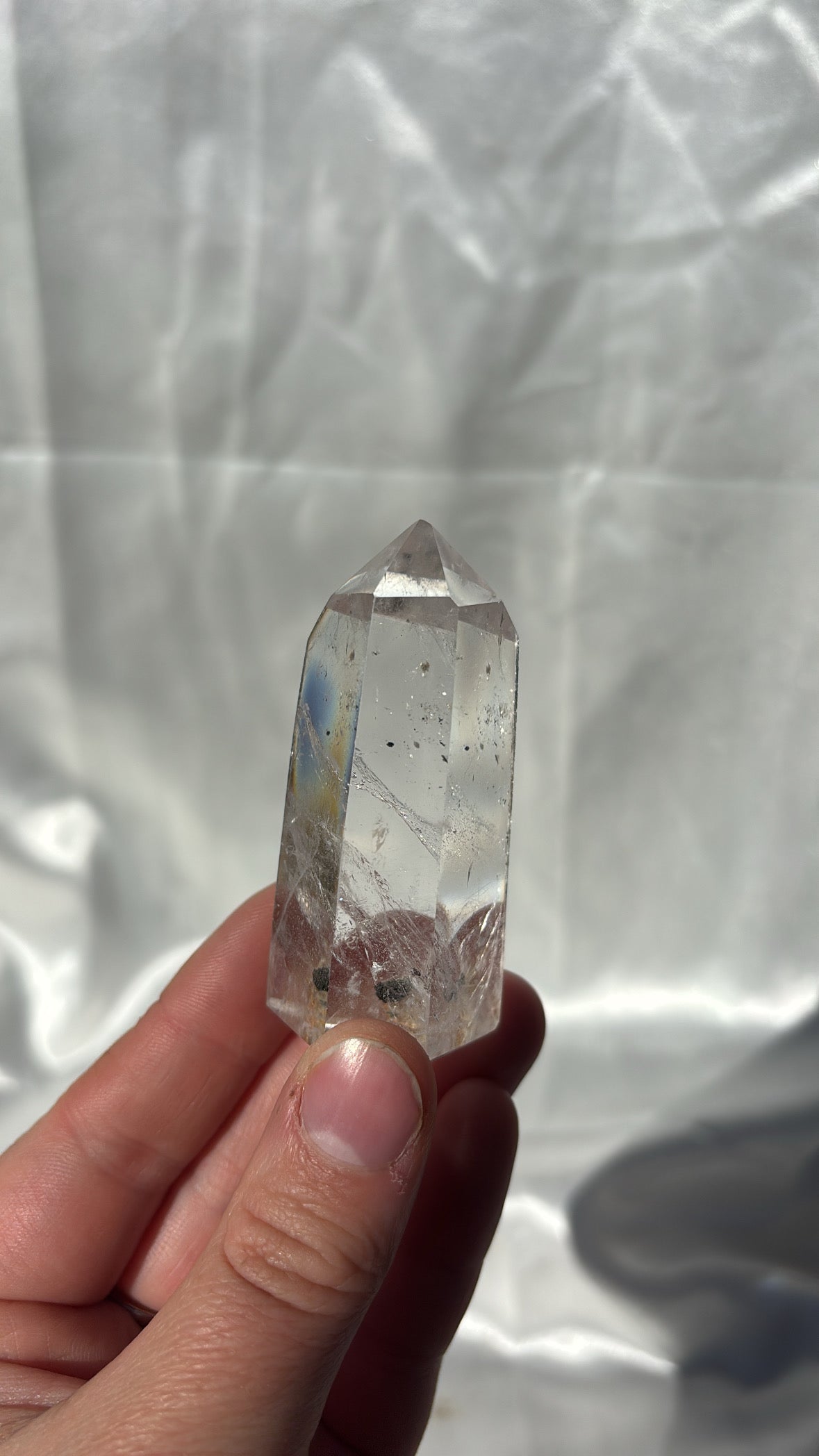 Clear Quartz Point With Inclusions