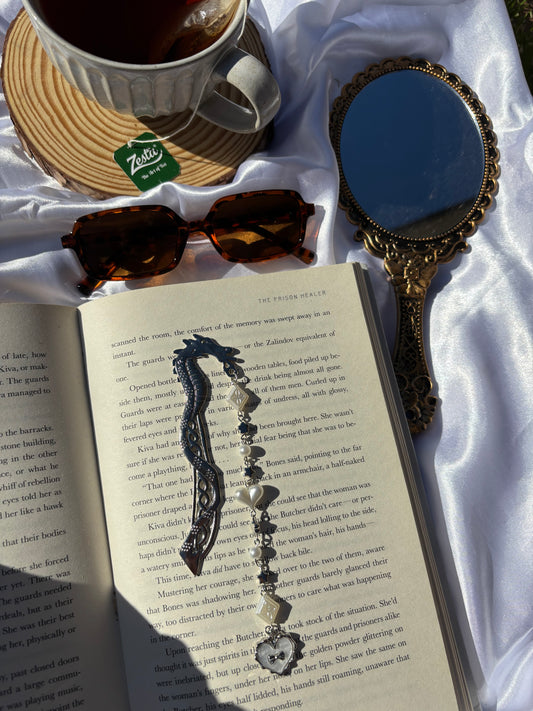 Sliver Dragon Handmade Bookmark (ELARA)