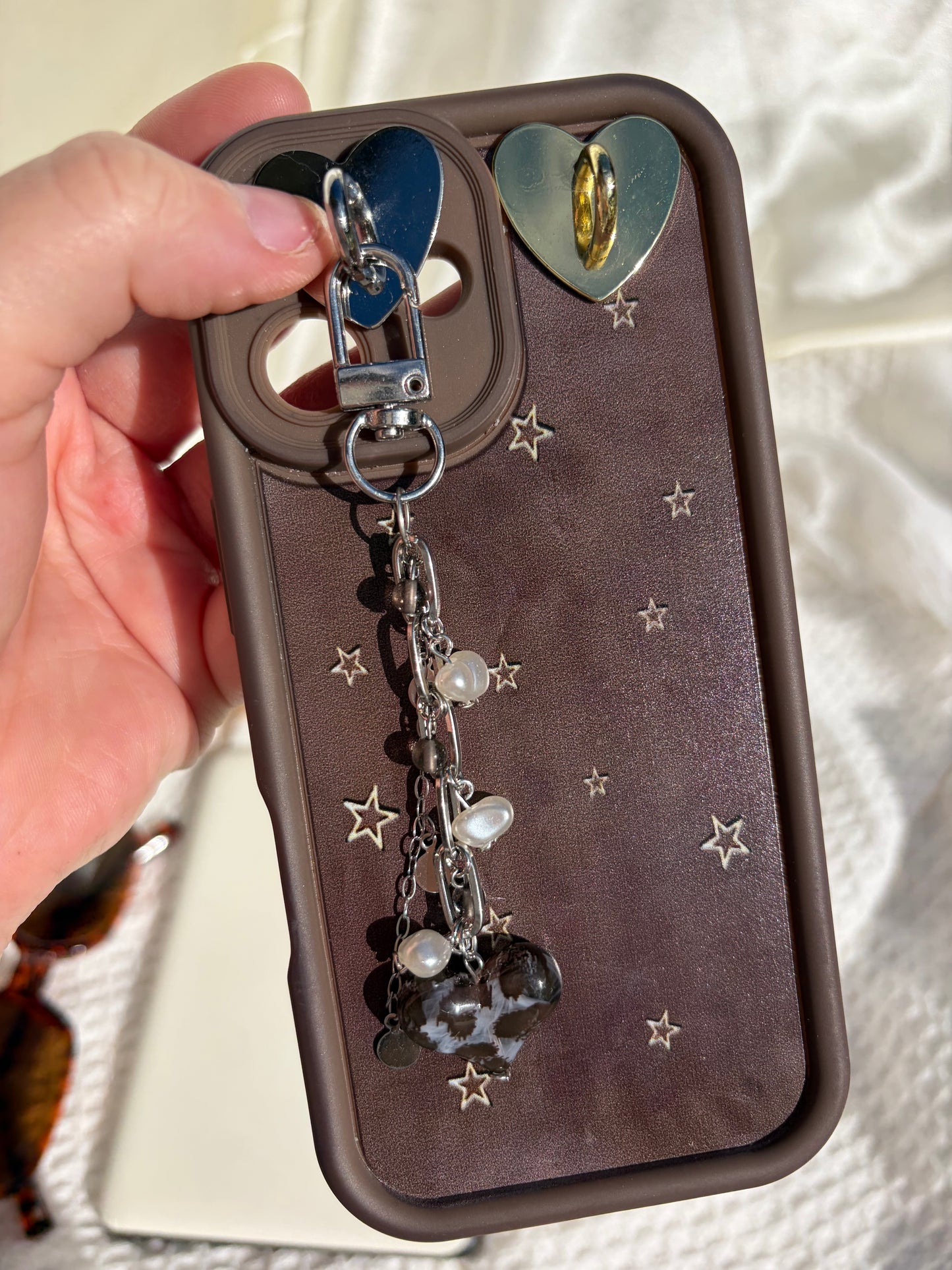 Sliver Charm Accessory With Smokey Quartz (SHAYLA)