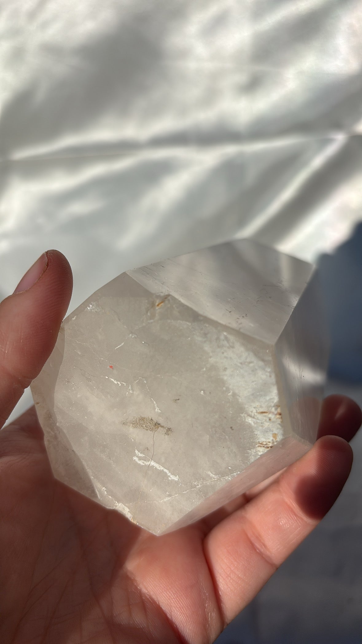 Milky Quartz Tower ( has little chips )