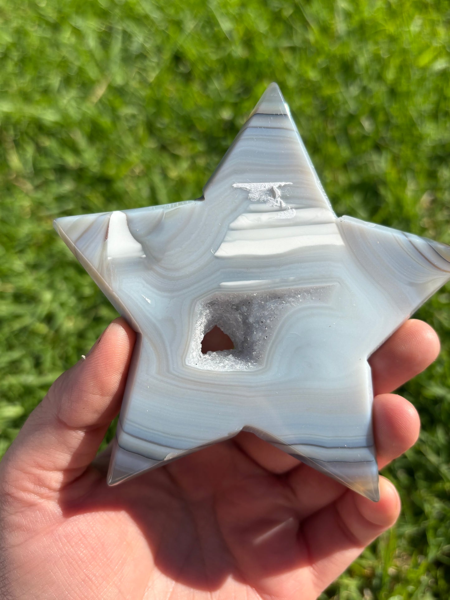 Druzy Agate Star On Stand