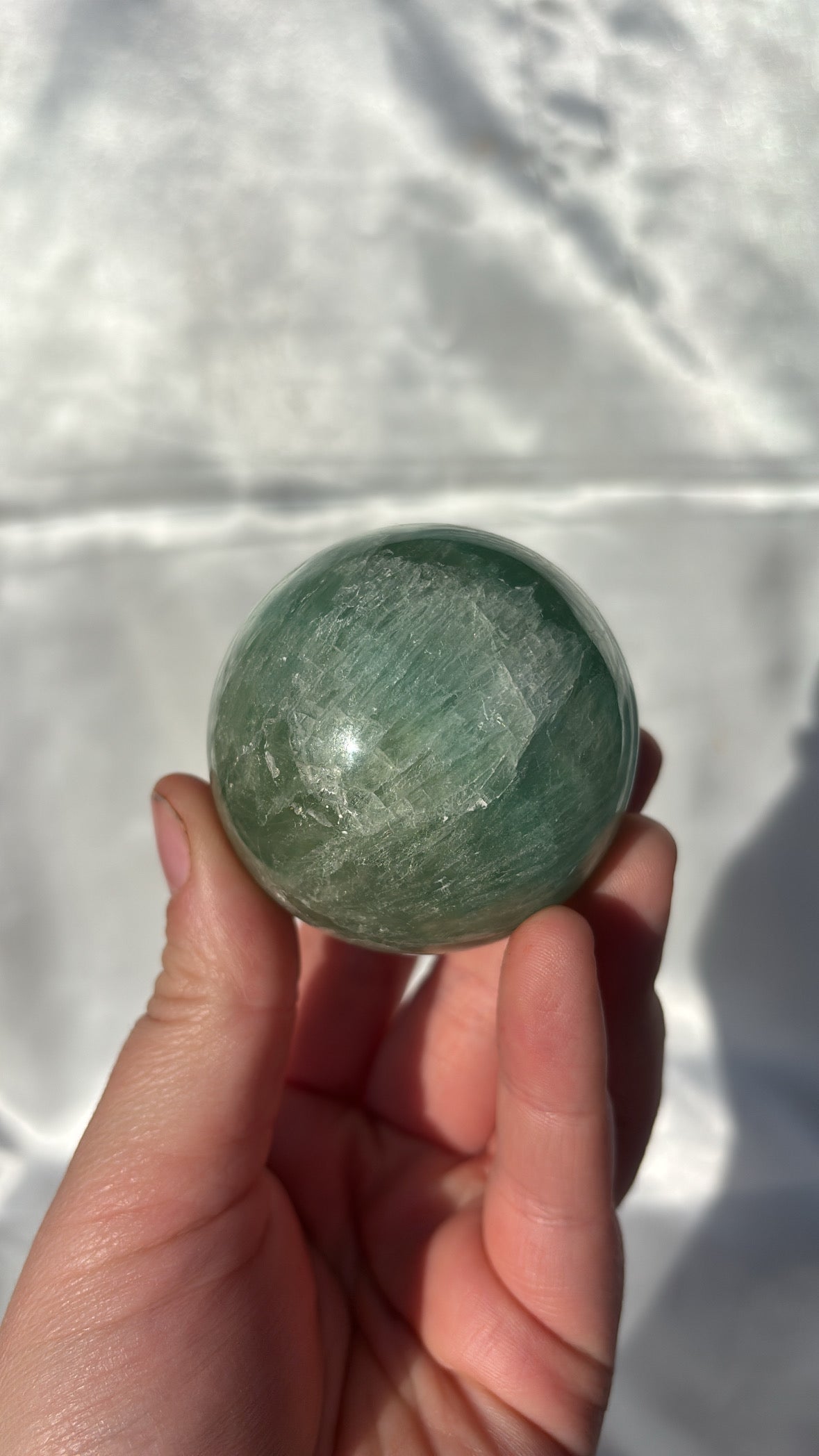 Green Fluorite Sphere