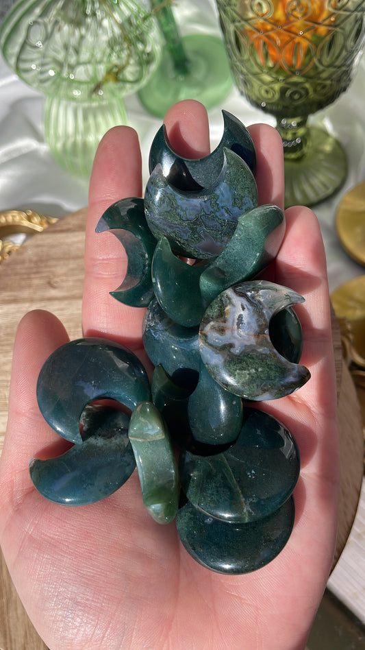 Moss Agate Moons