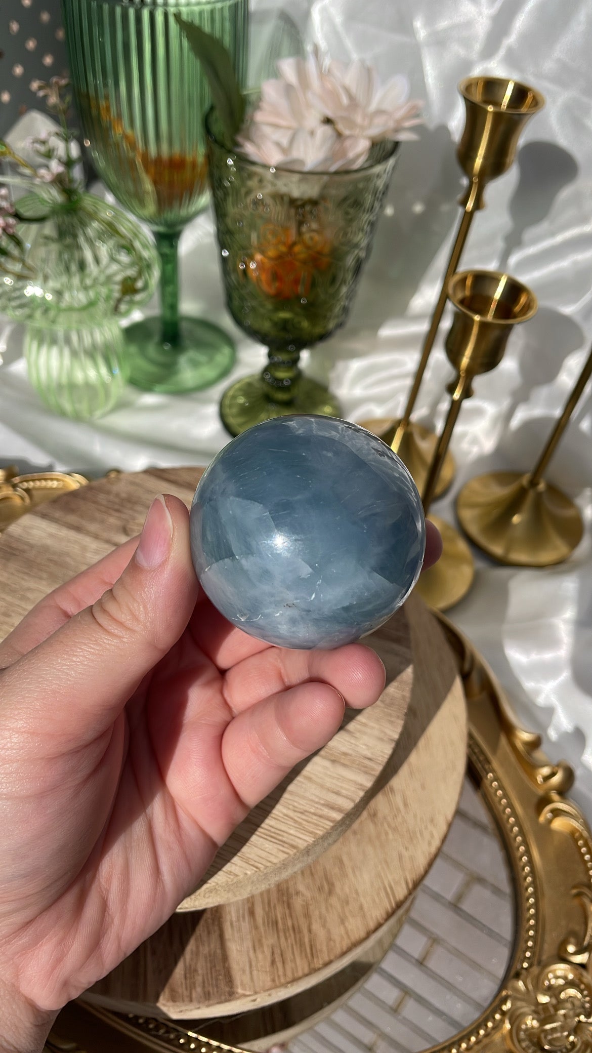 Blue Calcite Sphere