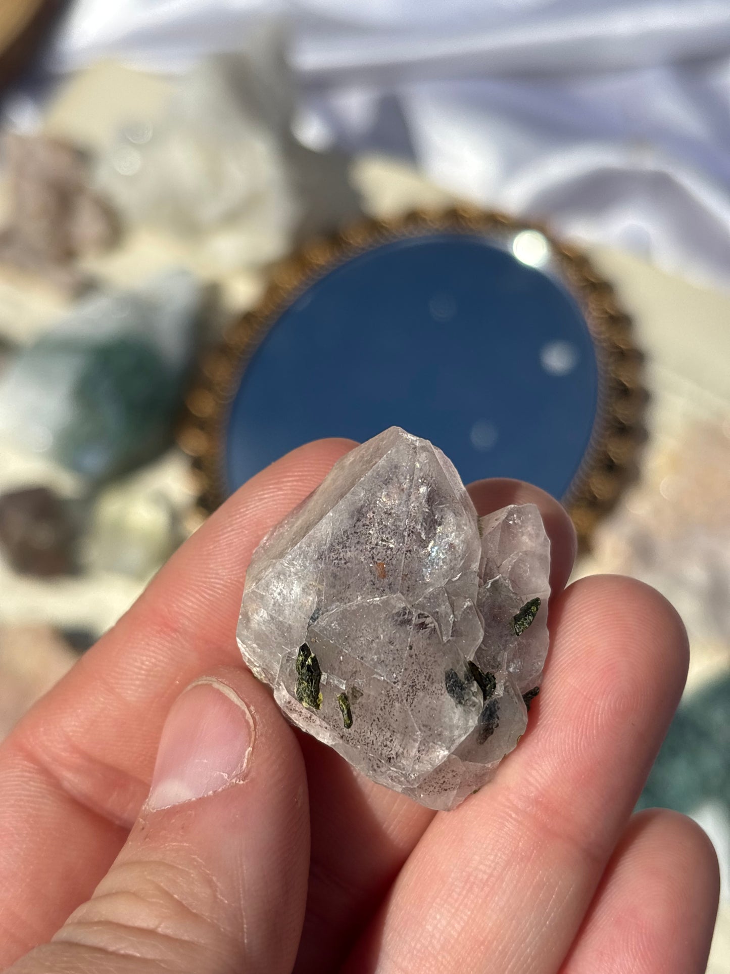 Epidote And Quartz Cluster