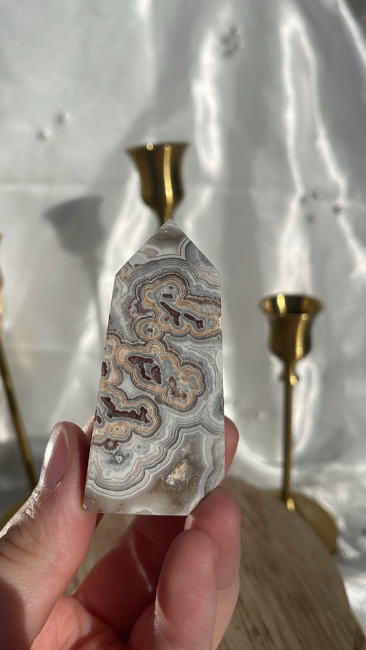 Mexican Lace Agate Tower