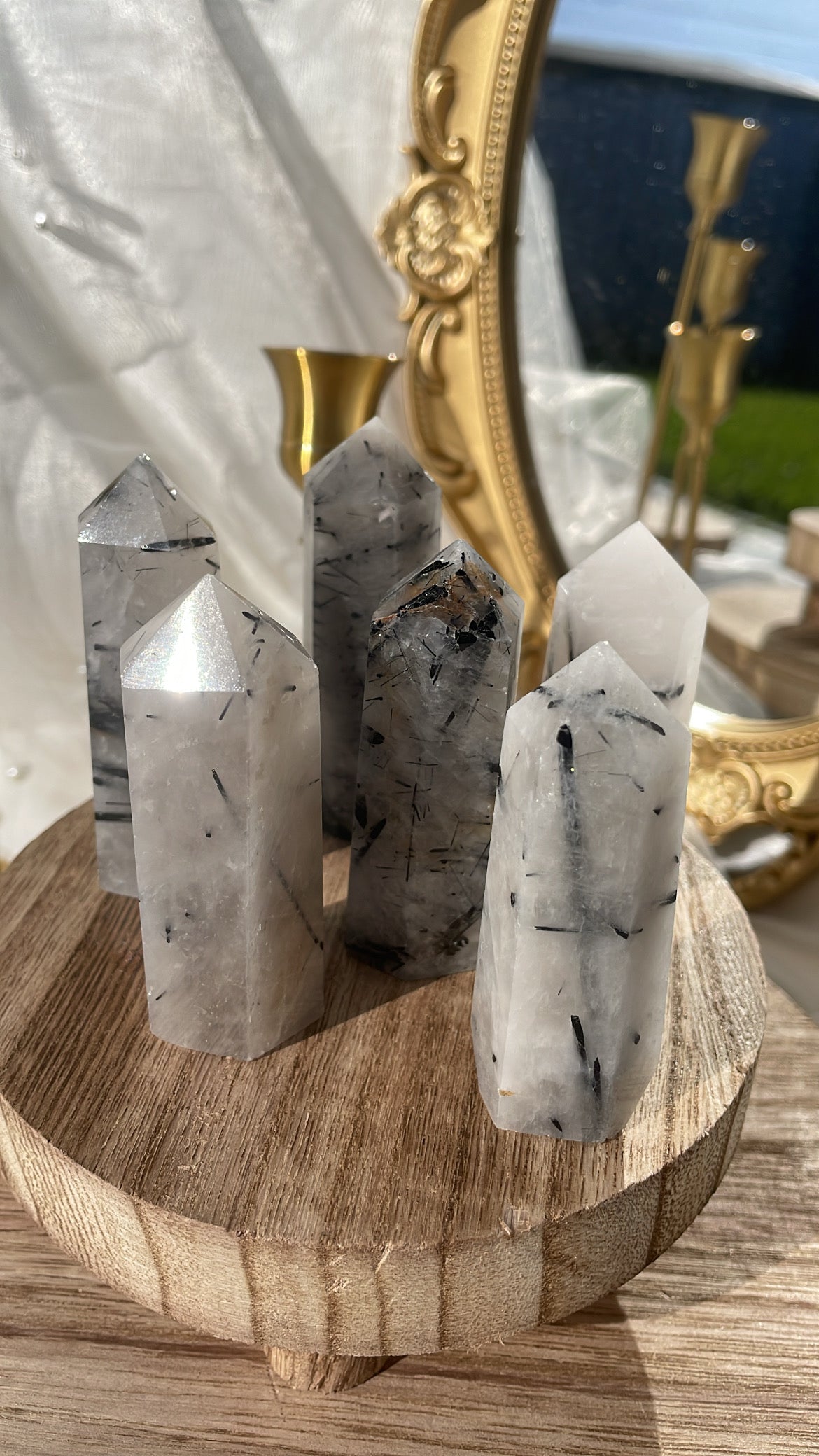 Tourmaline Quartz Points