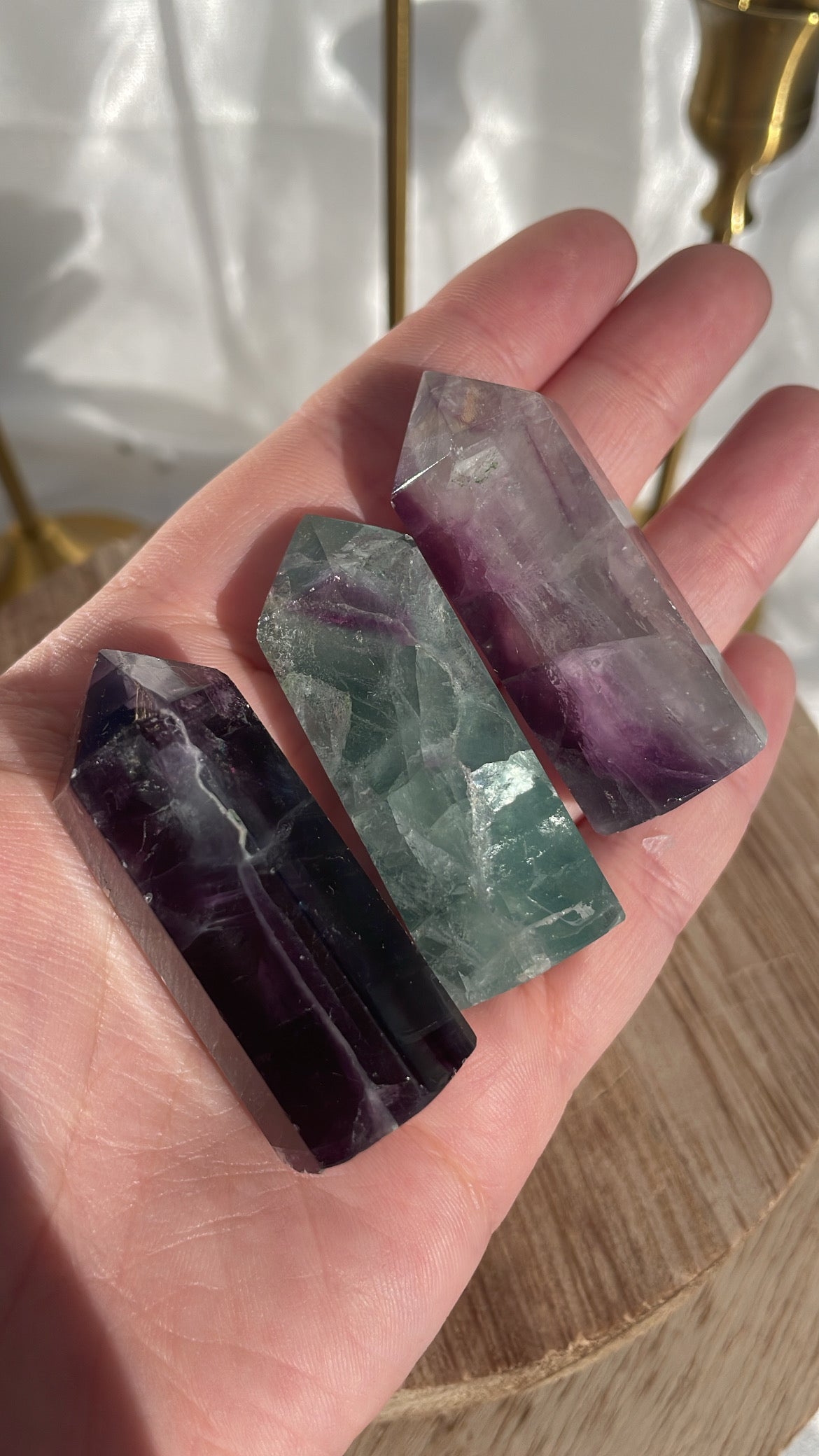 Rainbow Fluorite Small Points