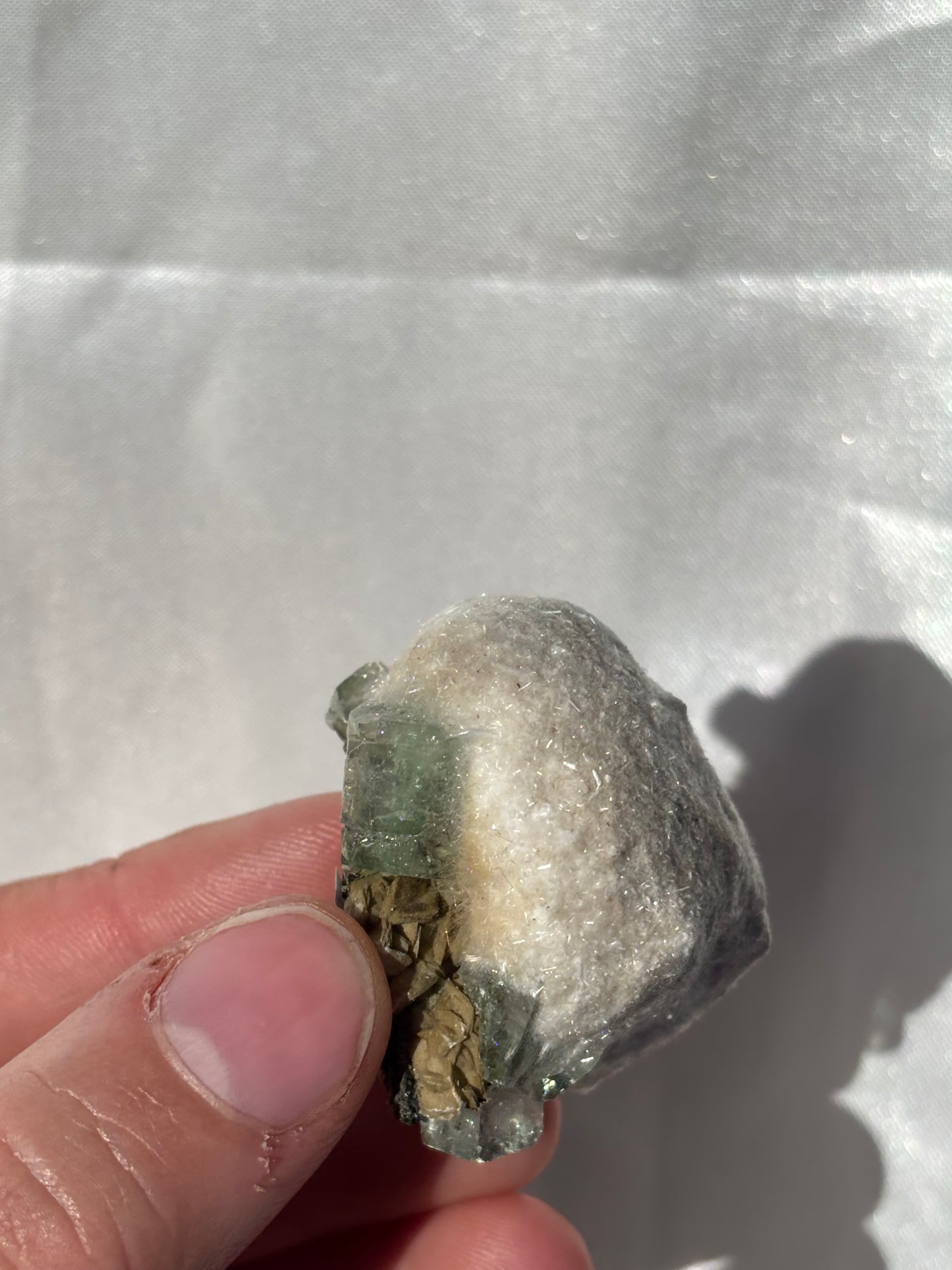 Green Apophyllite With Mesolite