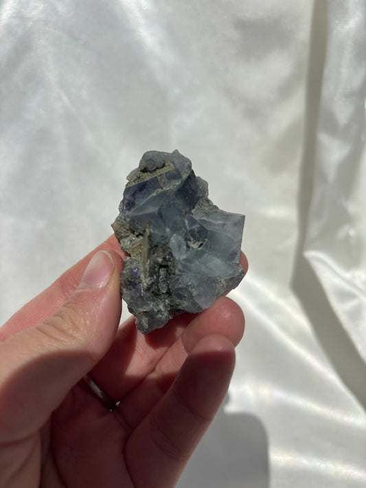 Blue And Purple Fluorite Cluster