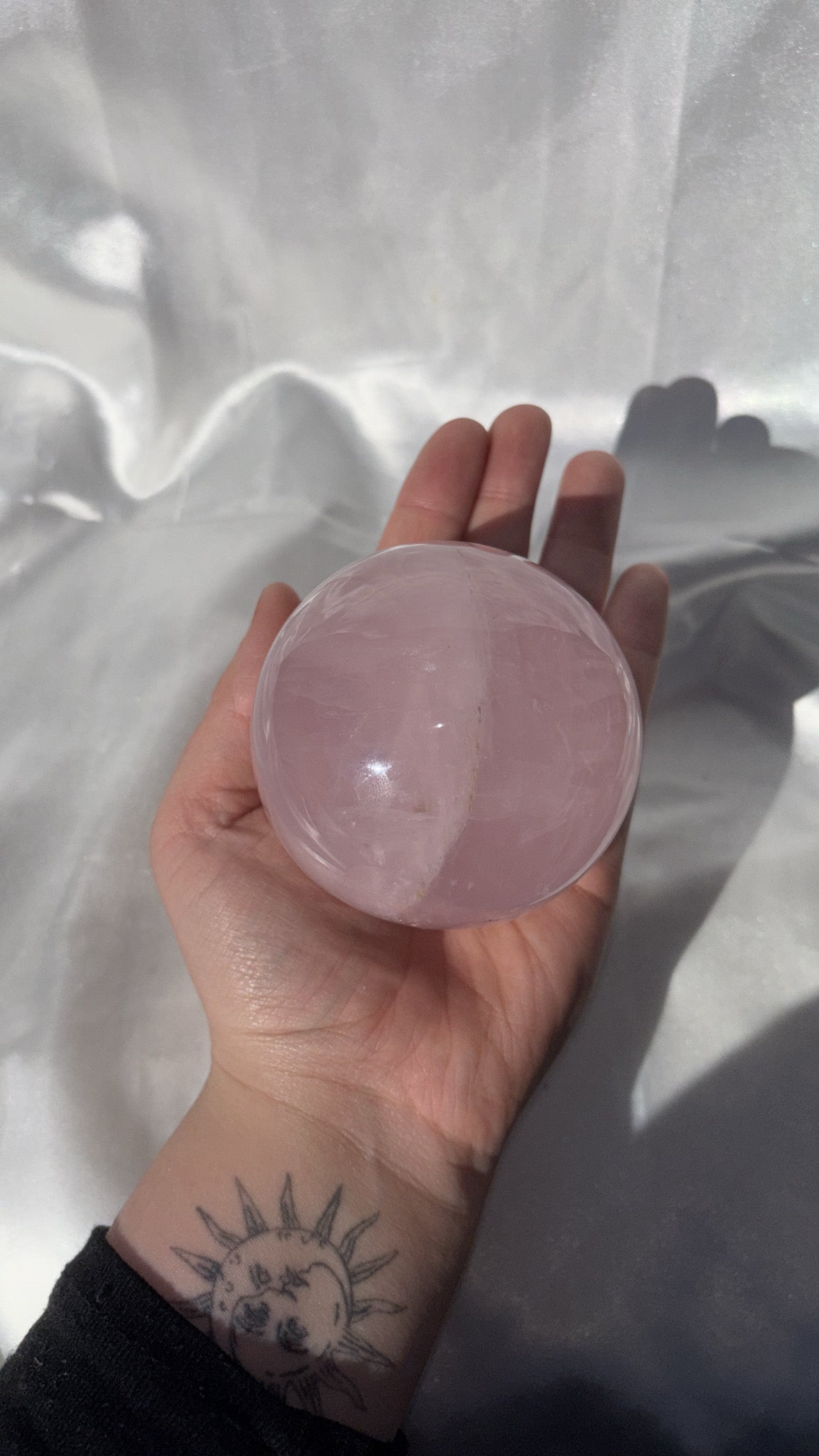 Rose Quartz Sphere From Madagascar With Star