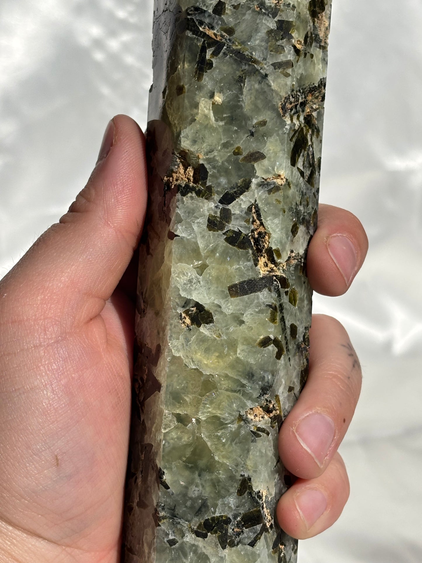 Prehnite Tower With Epidote