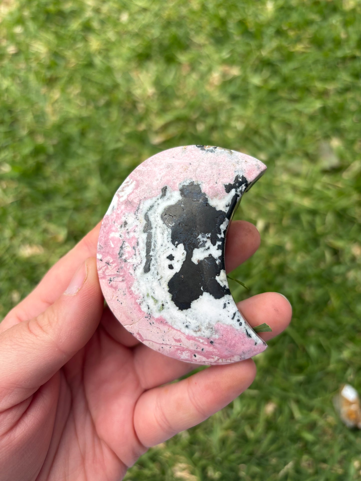 Peruvian Rhodonite Moon