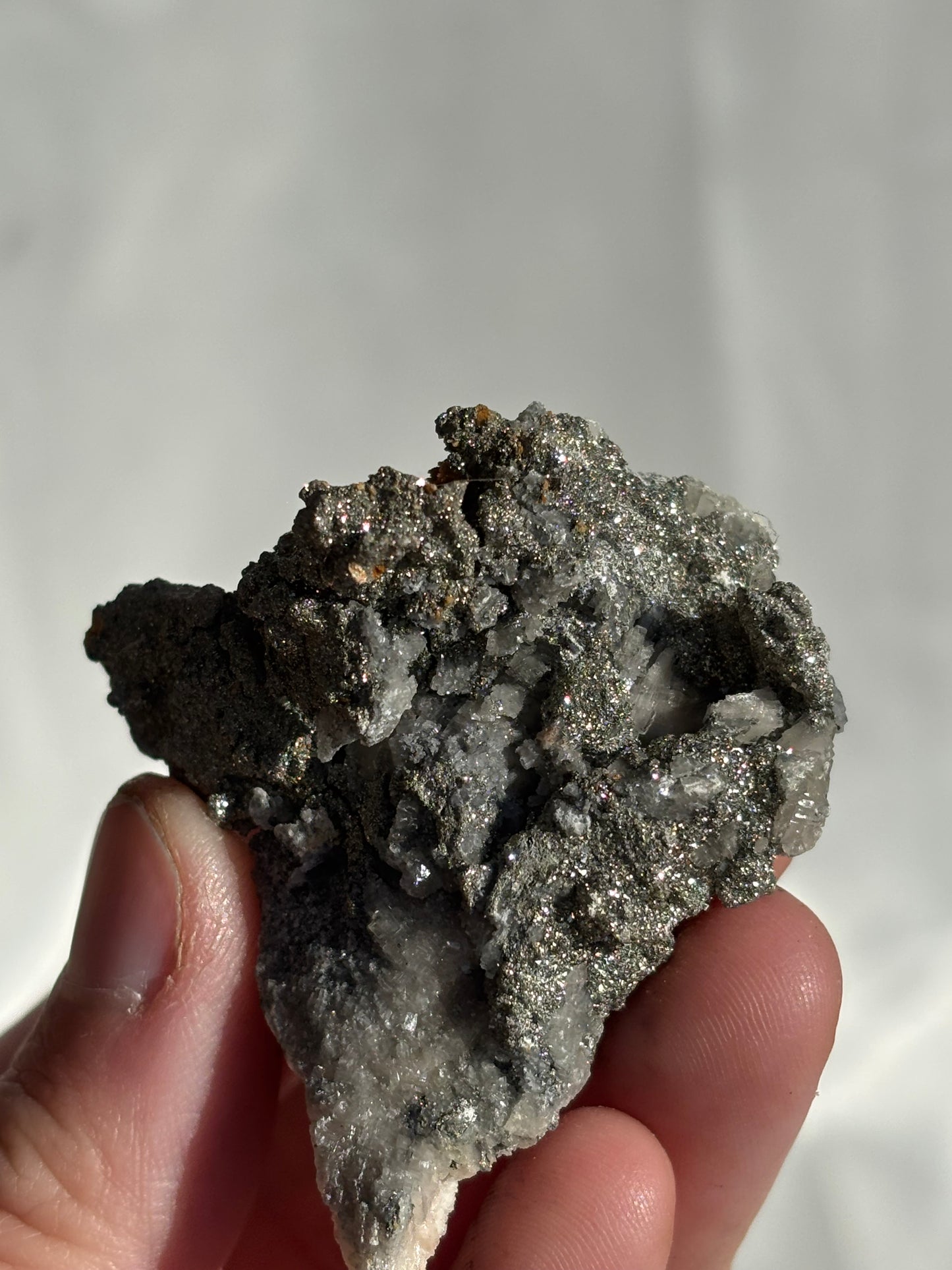 Pyrite On Quartz Specimen