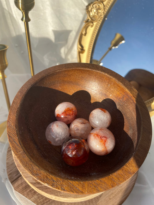 Fire Quartz Mini Spheres