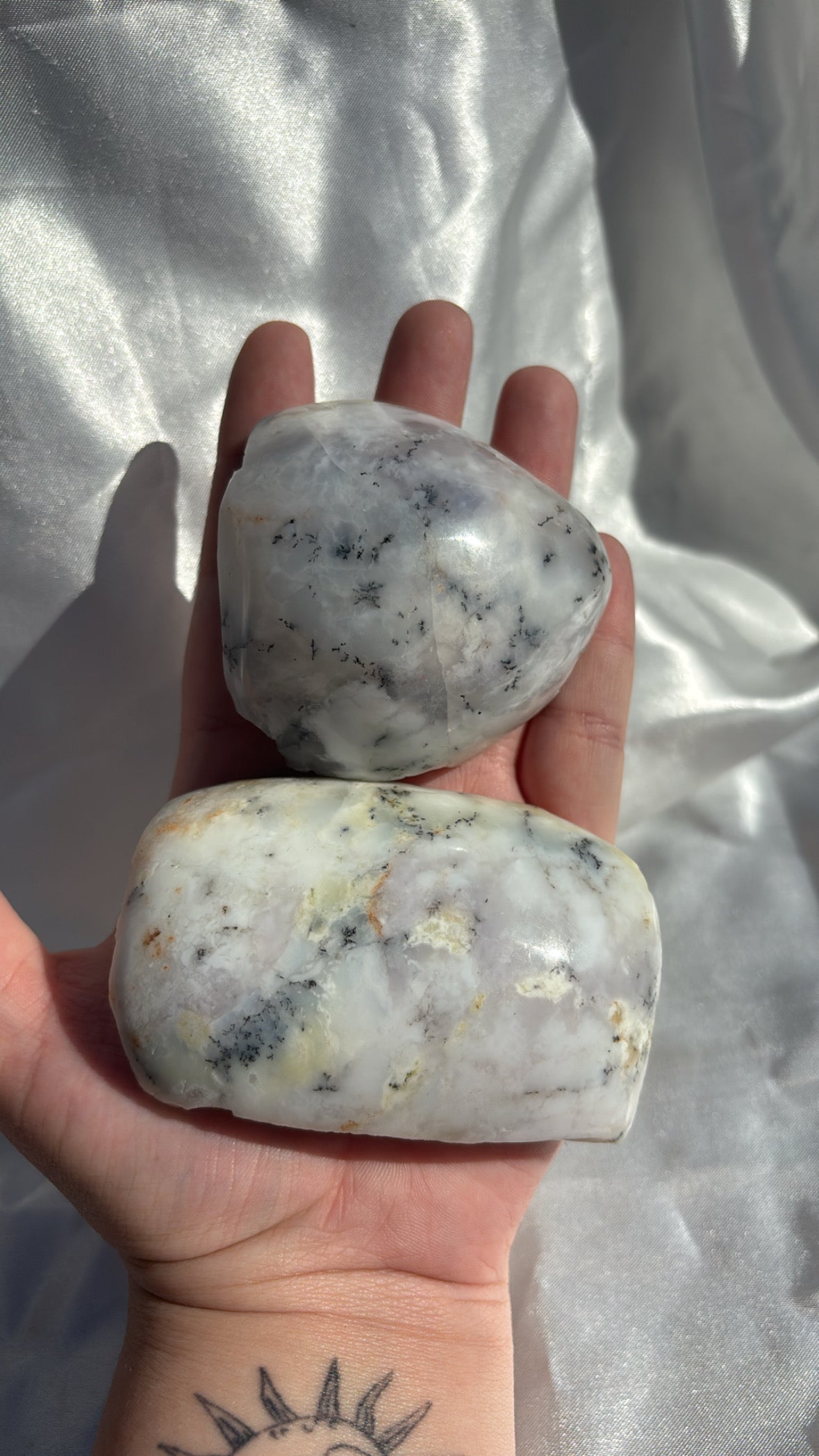 Dendritic Opal Half Polished Raw