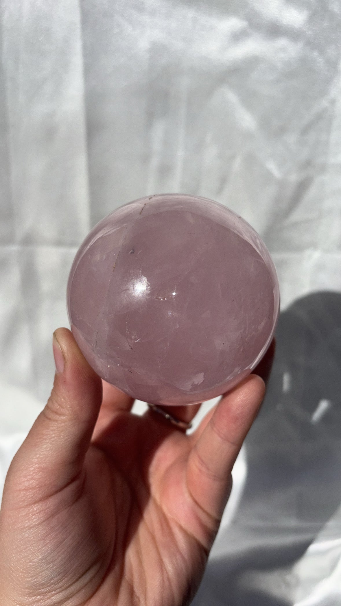 Rose Quartz Sphere From Madagascar With Star