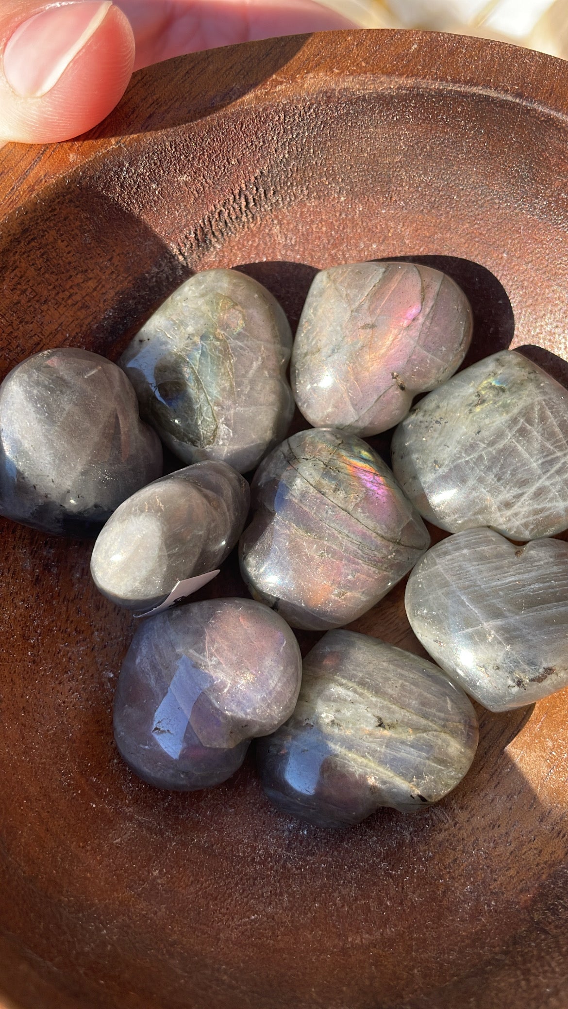 Mini Labradorite Hearts