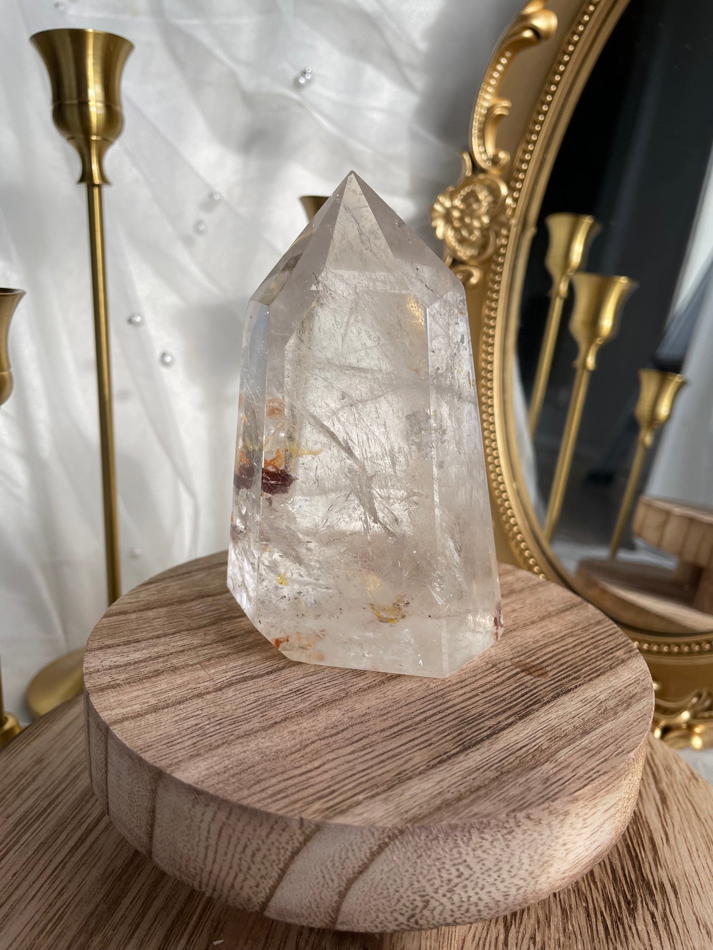 Clear Quartz Tower With Inclusions