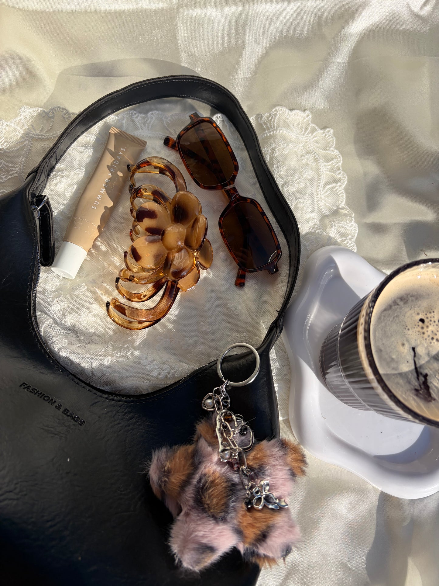 Sliver Cheetah Bag Charm