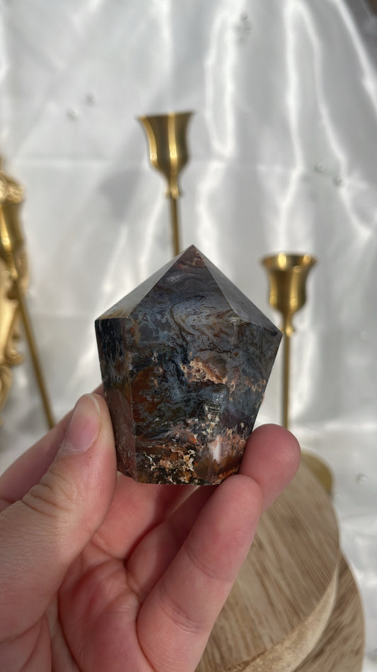 Moss Agate Cupcake Point