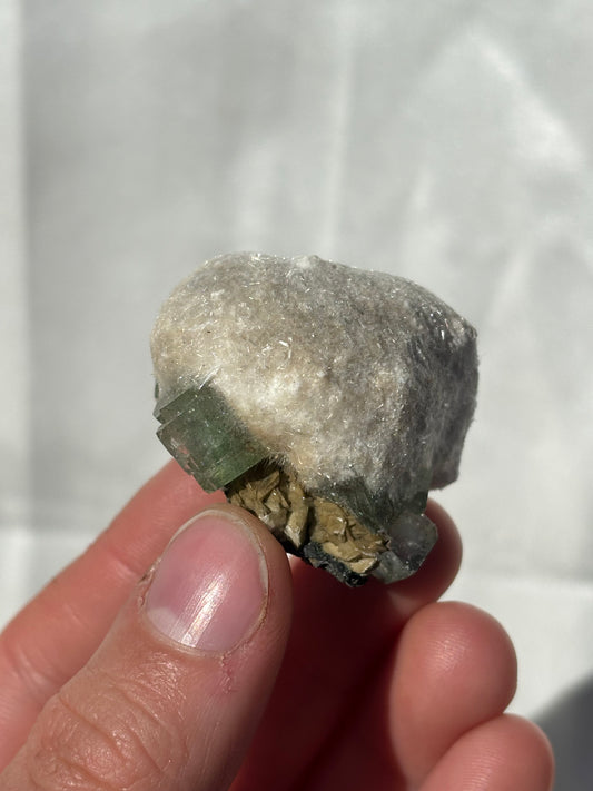 Green Apophyllite With Mesolite