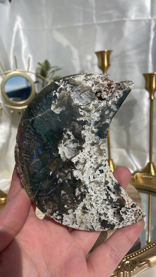 Moss Agate Moon